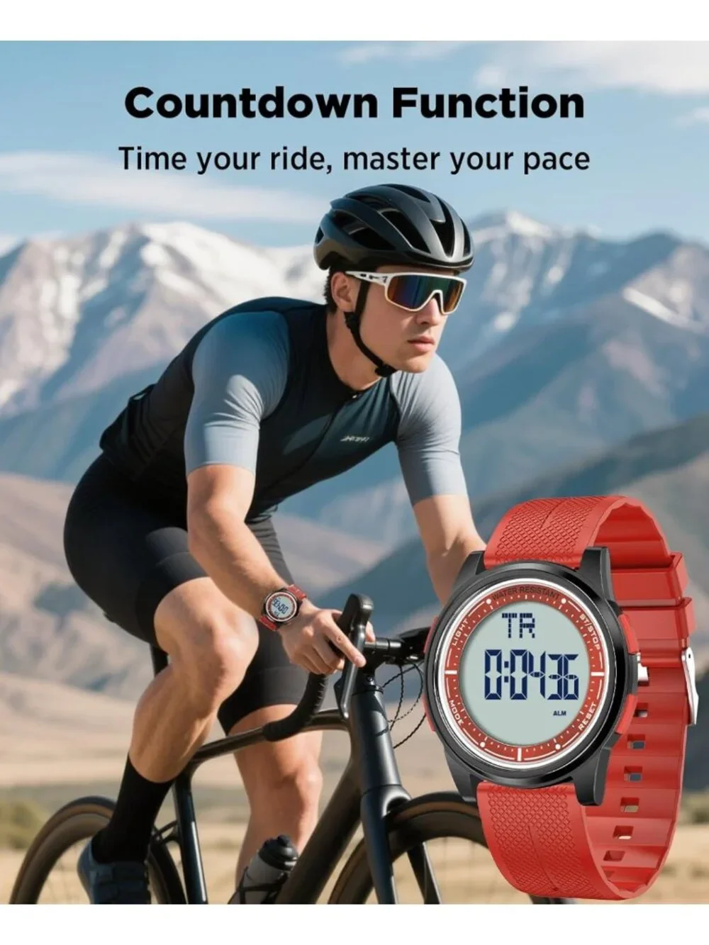 Ultra-Thin Waterproof Digital Sports Watch for Men & Women - 50M, Lightweight